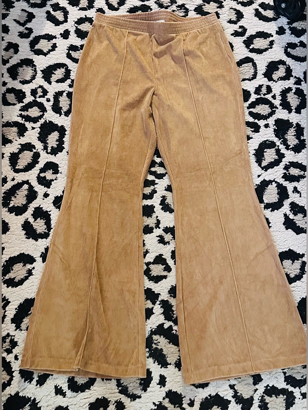 aerie Kids Corduroy Flare Pants in Tan